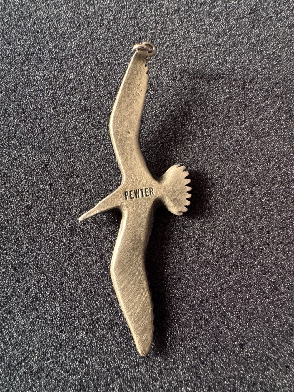 Pewter Seagull Bird Pendant View 2